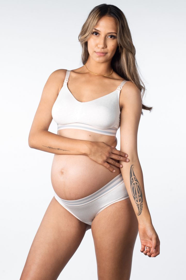 Baumwoll Taillen-Slip mit Auslaufschutz offwhite