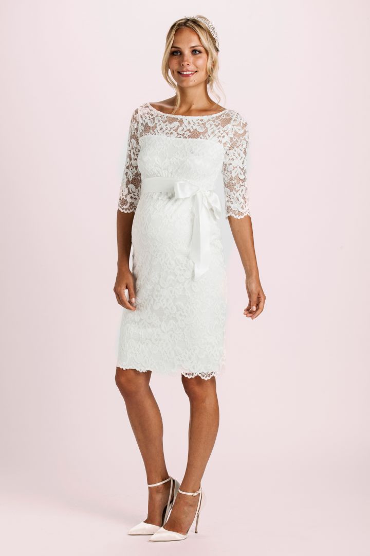 Spitzen Umstandsbrautkleid