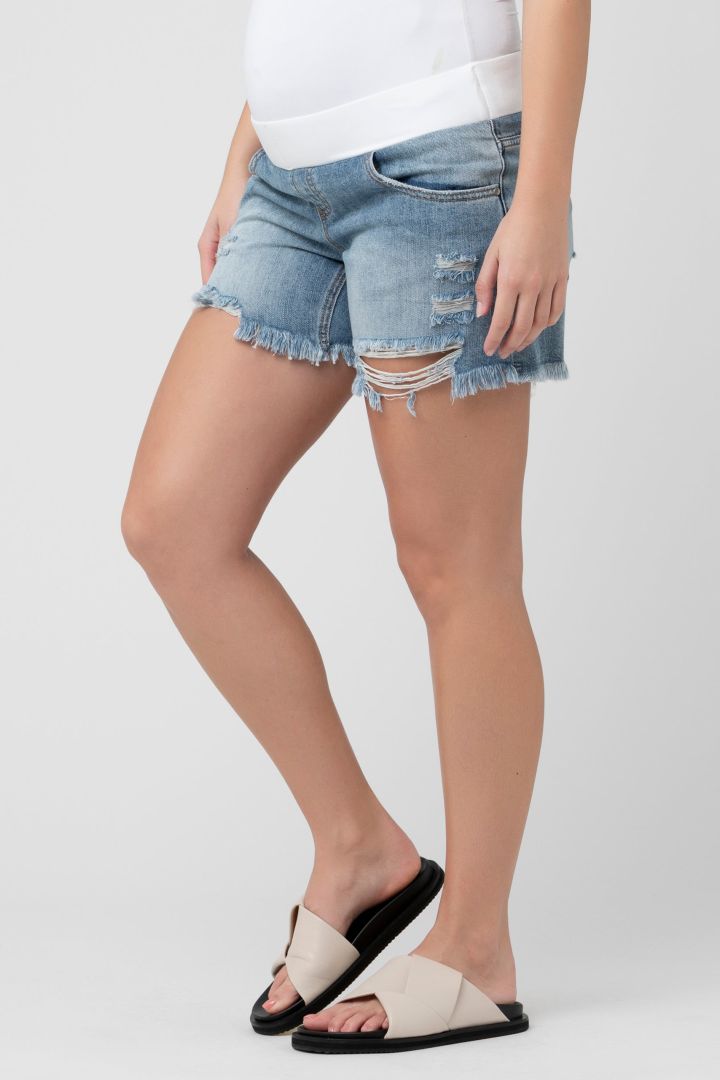 Distressed Denim Umstandsshorts