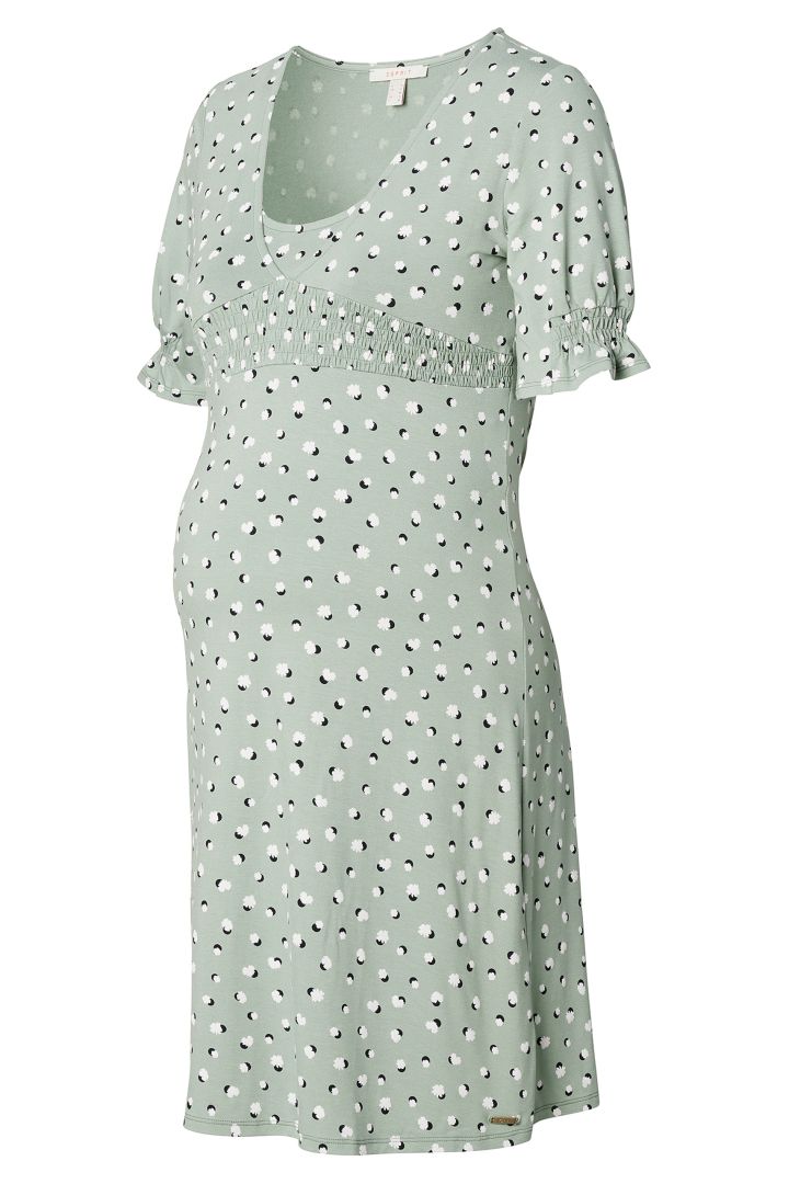 Ecovero Umstands- und Stillkleid mit Print mint