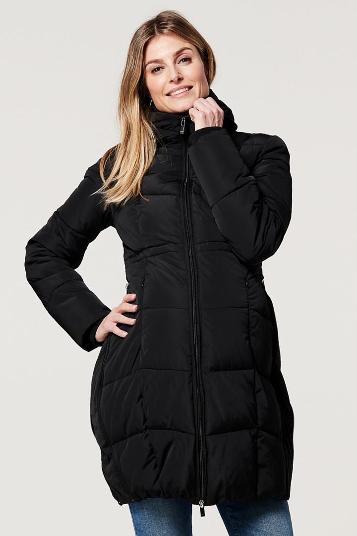 3 in 1 Umstandsjacke und Tragejacke schwarz