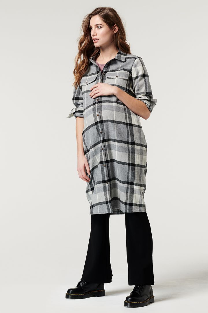 Flannel Maternity Shacket