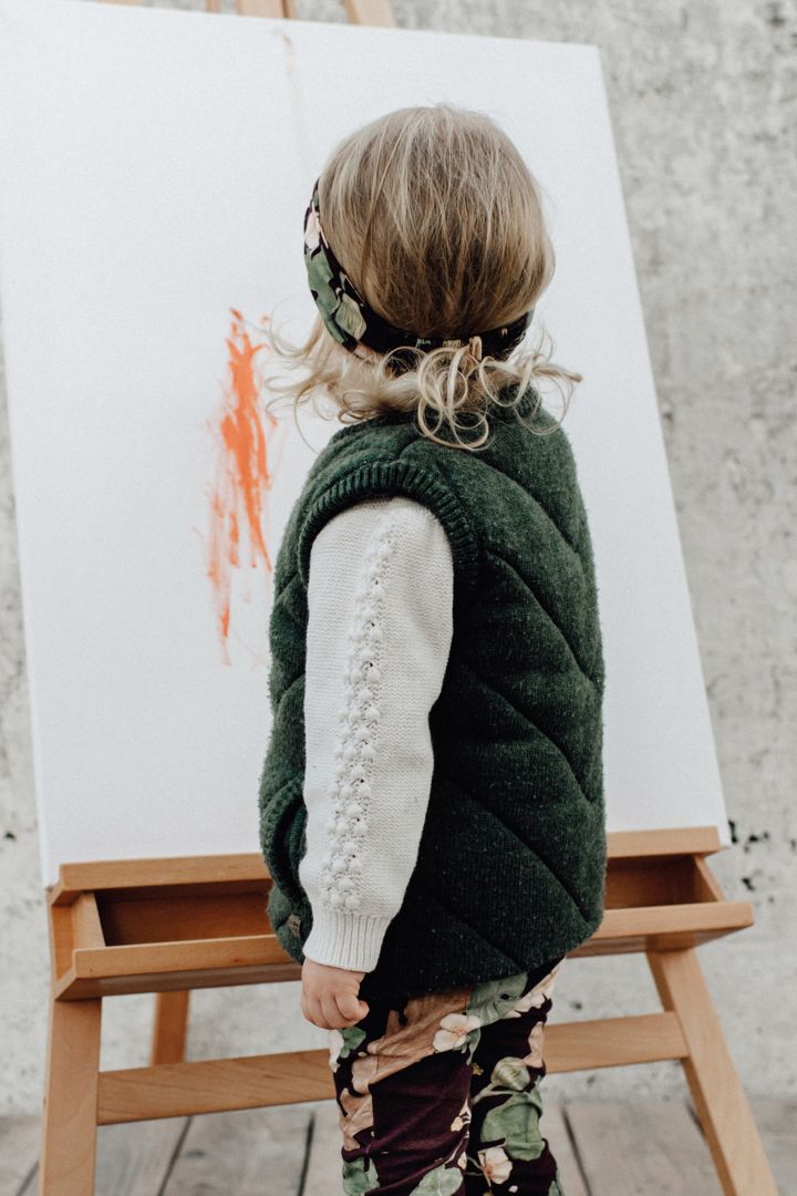 Haarband mit Blumen Print aus Bio-Baumwolle