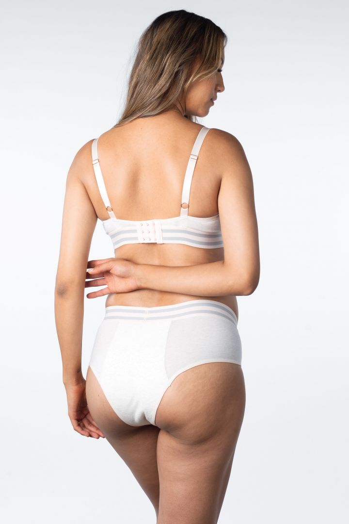 Baumwoll Taillen-Slip mit Auslaufschutz offwhite