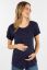 Preview: Organic Relaxed Maternity Shirt with Nursing Opening navy