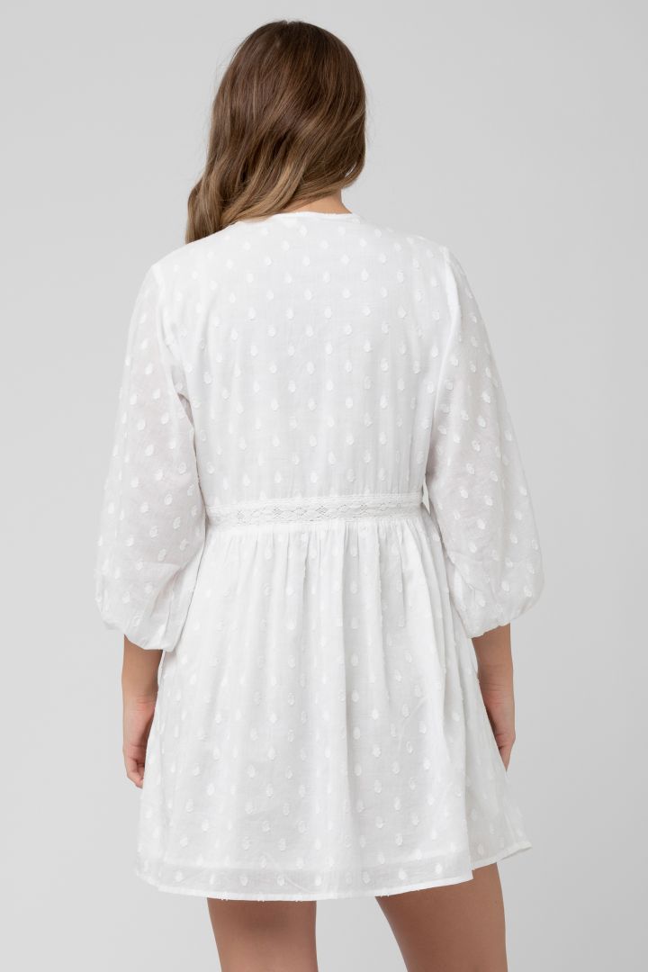 Bohemian Maternity and Nursing Dress with Lace