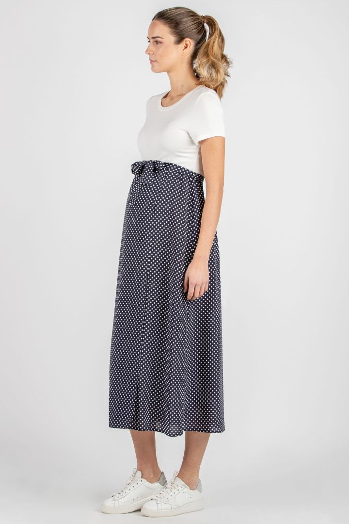 Umstandskleid mit Jerseytop und Polka Dot Rock