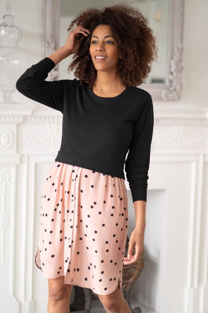2 in 1 Umstands - und Stillkleid mit Sweater