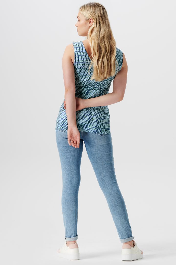 Ecovero Cross-Over Umstandstop mit Allover Print