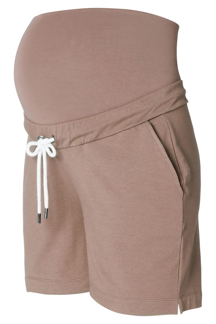 Jersey Umstandsshorts hellbraun