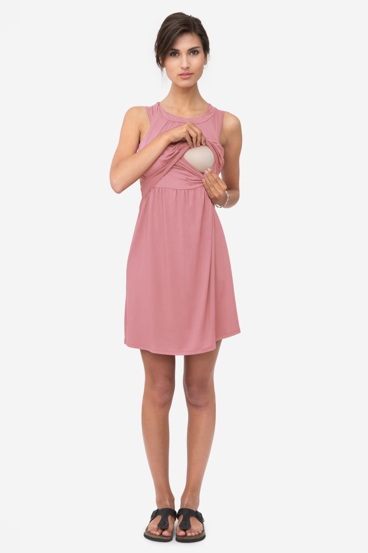 Umstands- und Stillkleid rose