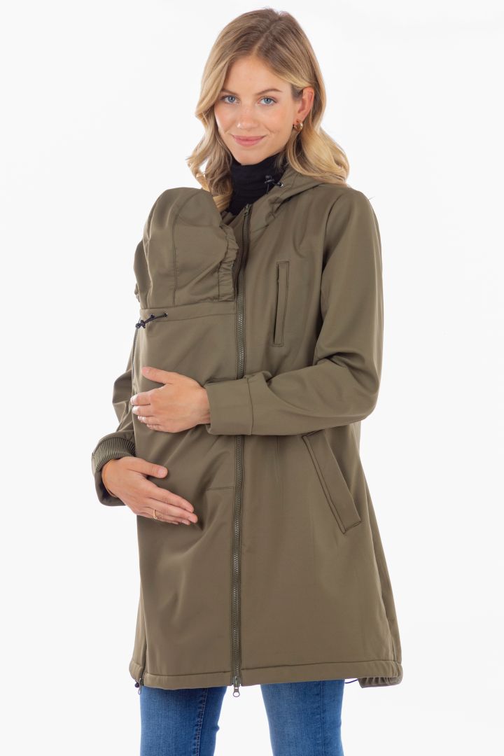 3 in 1 Umstands- und Tragejacke khaki