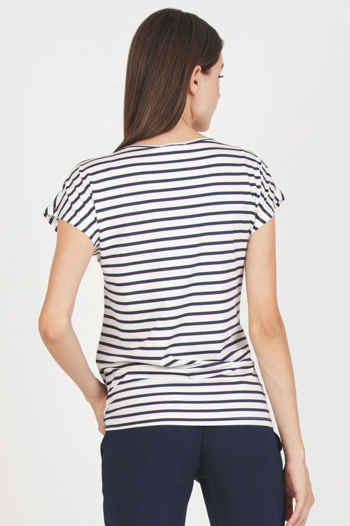 Umstandsshirt zum Knoten gestreift