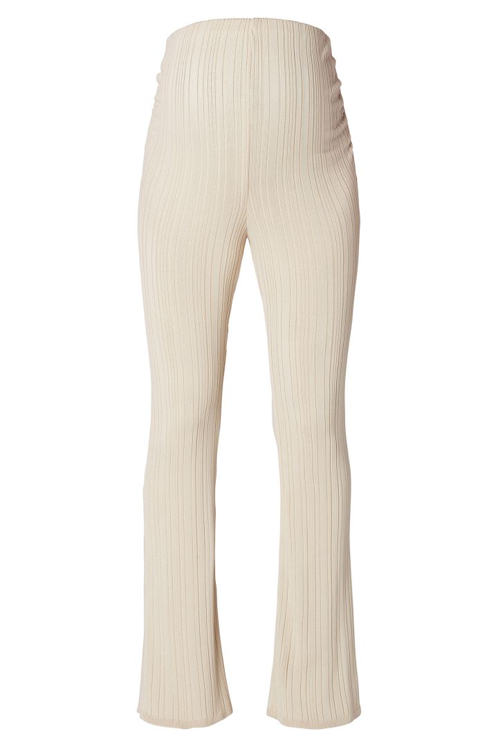 Flared Ribknit Maternity Trousers