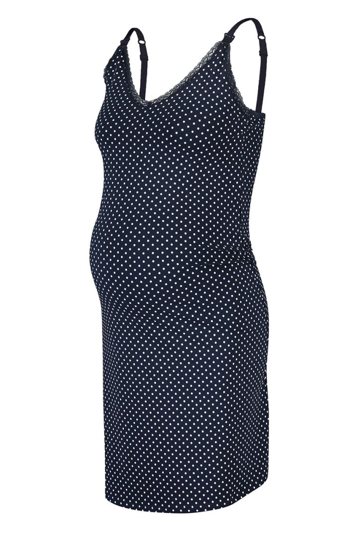 Umstands- und Still-Nachthemd aus Bio-Baumwolle mit Punkte Print