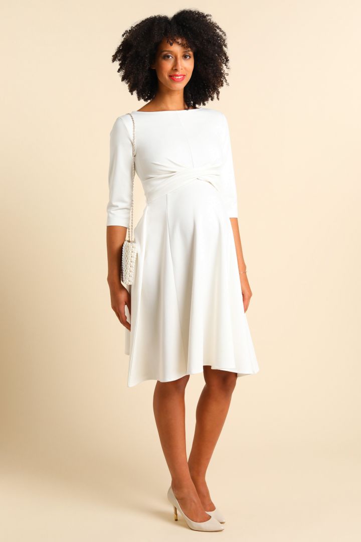 Ecovero Umstandsbrautkleid mit Twistdetail